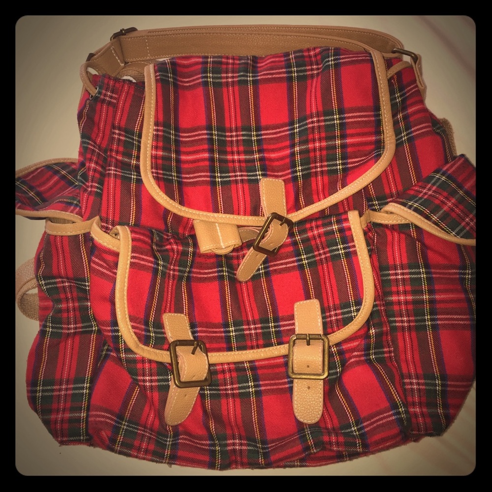 Plaid backpack